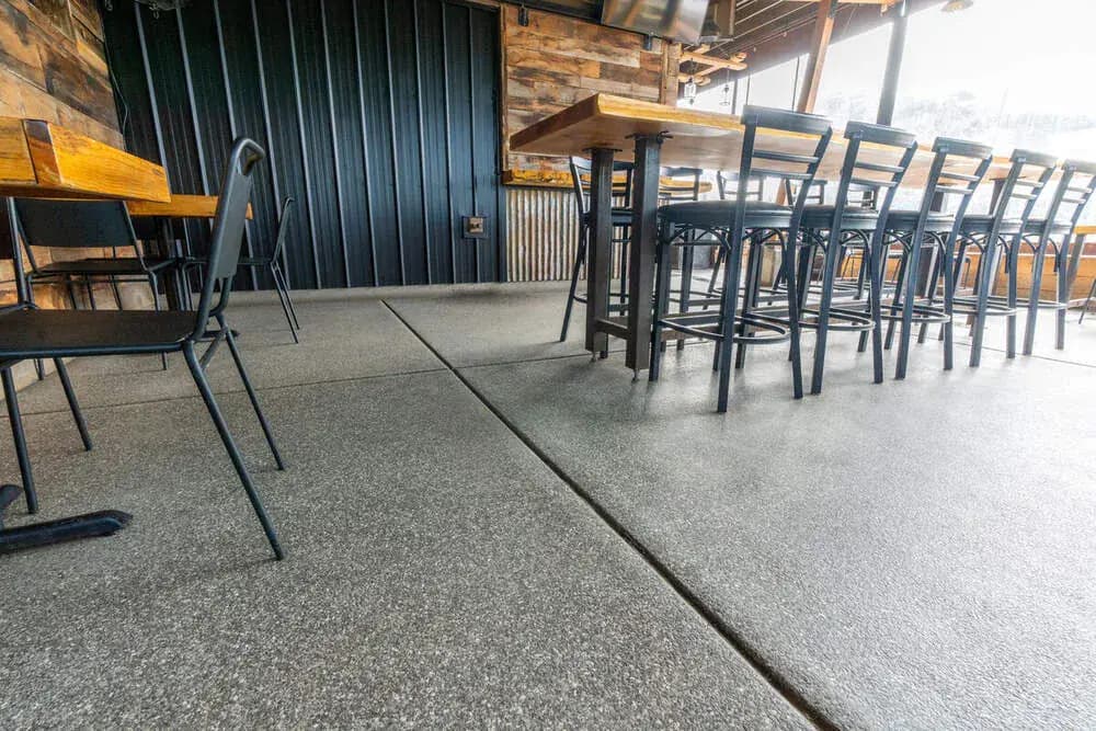 Commercial floor coating installation