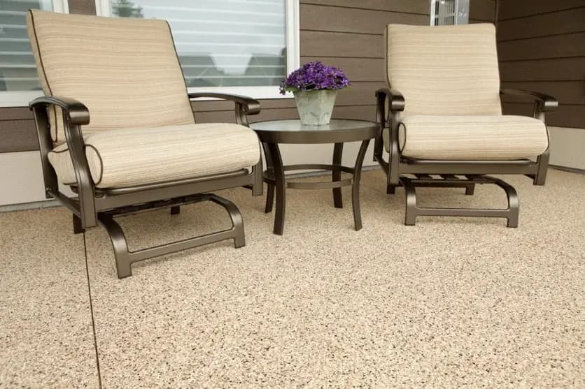 Outdoor patio coating finish